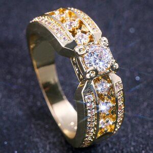 COPY - 🍁14K Gold Plated Beautiful Fashionable CZ Ring, GPMB1496